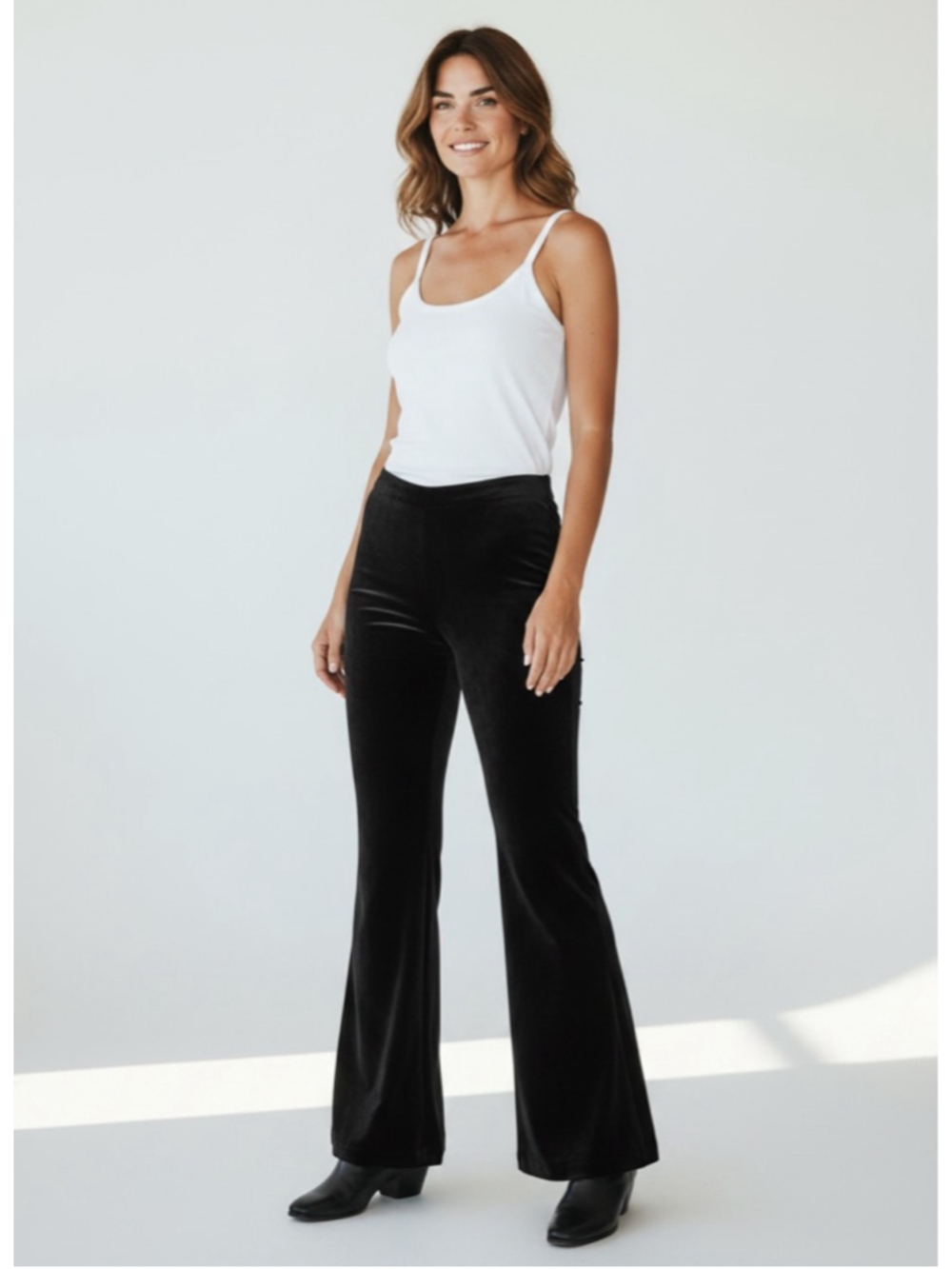 Black Label Ralph Lauren Black Velvet Flare Leg Pants 4 NWT